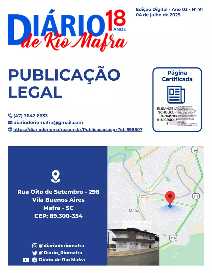 Publicação Legal nº 91